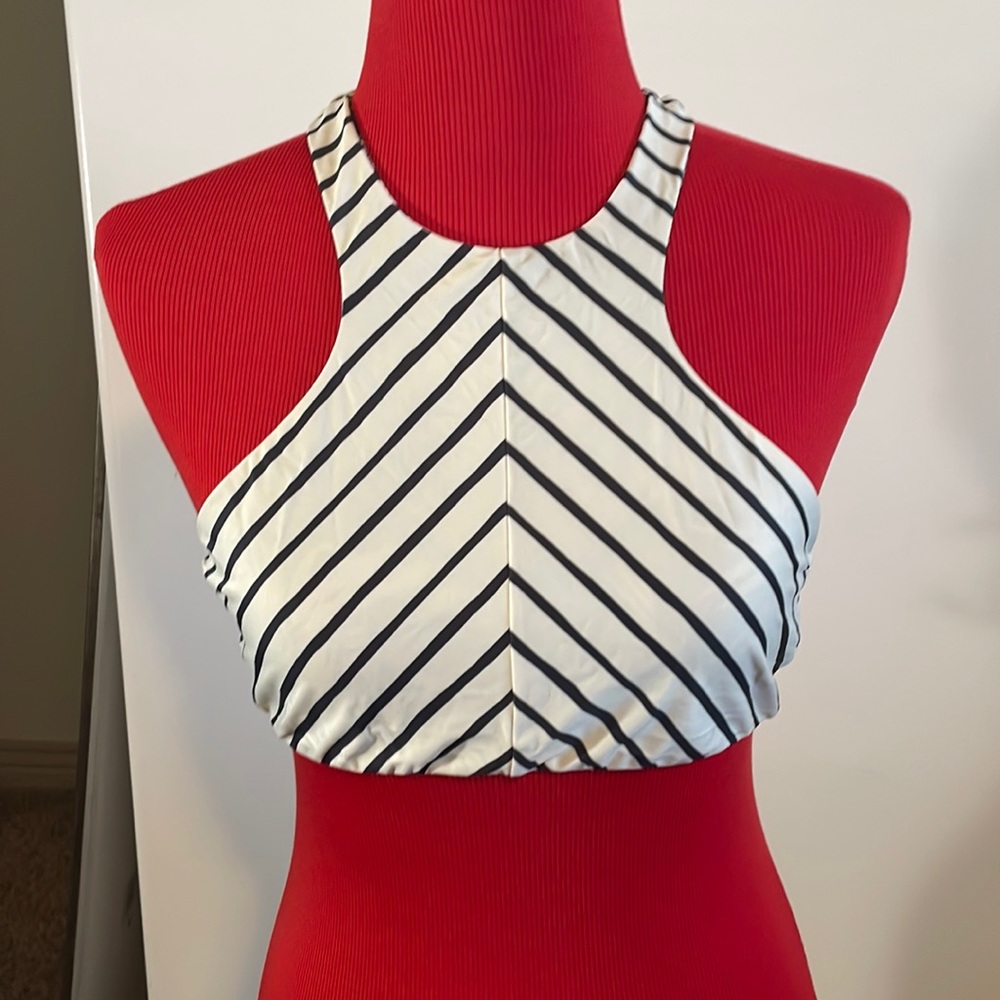 Reversible Printed Cropped Swim Top
